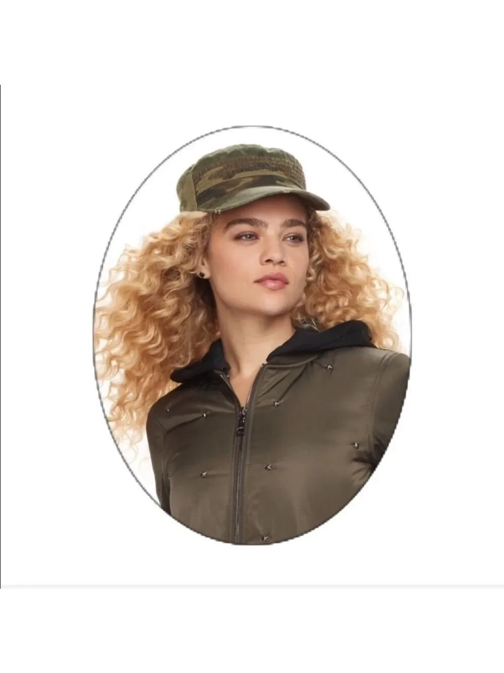 𝅺Madden NYC distressed camouflage cadet baseball cap